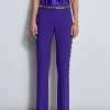 Elie Tahari Bottoms | Suiting-Side Button Crepe Pant