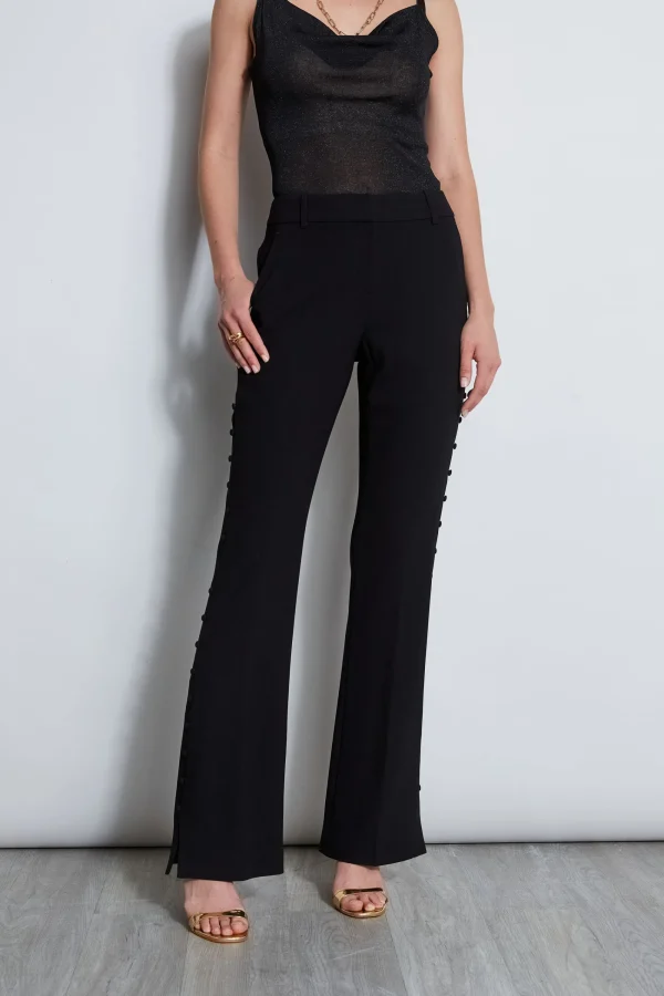 Elie Tahari Bottoms | Suiting-Side Button Crepe Pant