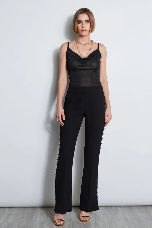 Elie Tahari Bottoms | Suiting-Side Button Crepe Pant