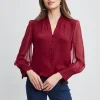 Elie Tahari Tops & Sweaters-Silk Blouson Button Shirt