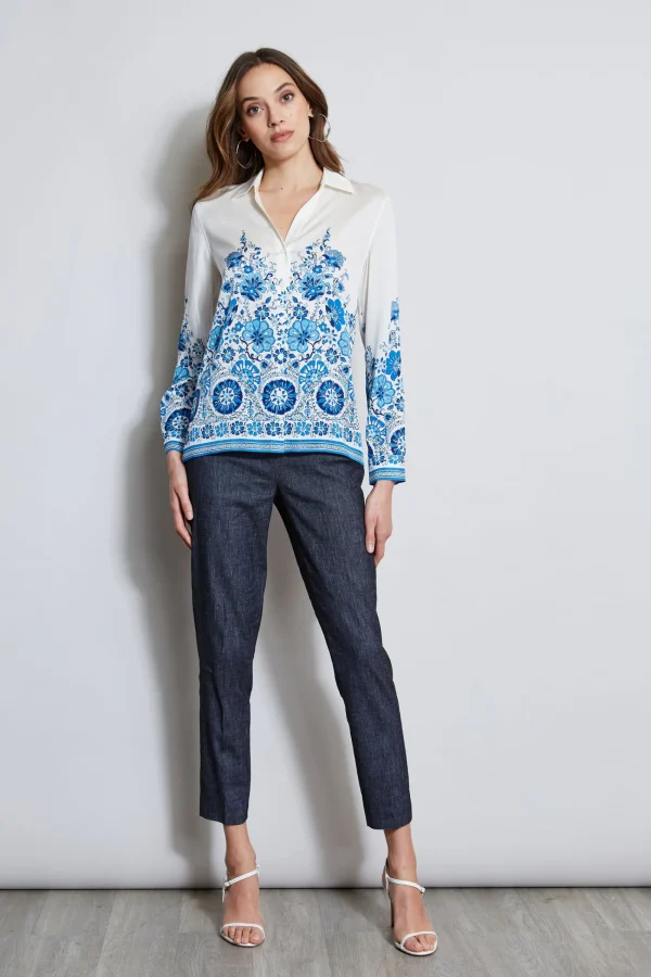 Elie Tahari Tops & Sweaters-Silk Cascade Garden Shirt