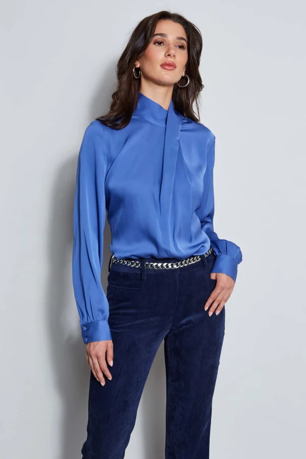 Elie Tahari Tops & Sweaters-Silk Draped Neck Shirt