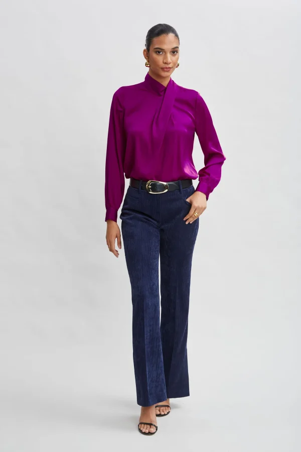 Elie Tahari Tops & Sweaters-Silk Draped Neck Shirt