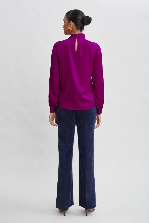 Elie Tahari Tops & Sweaters-Silk Draped Neck Shirt