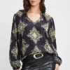 Elie Tahari Tops & Sweaters-Silk Geometric Shirt