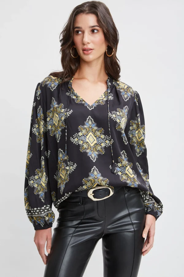 Elie Tahari Tops & Sweaters-Silk Geometric Shirt