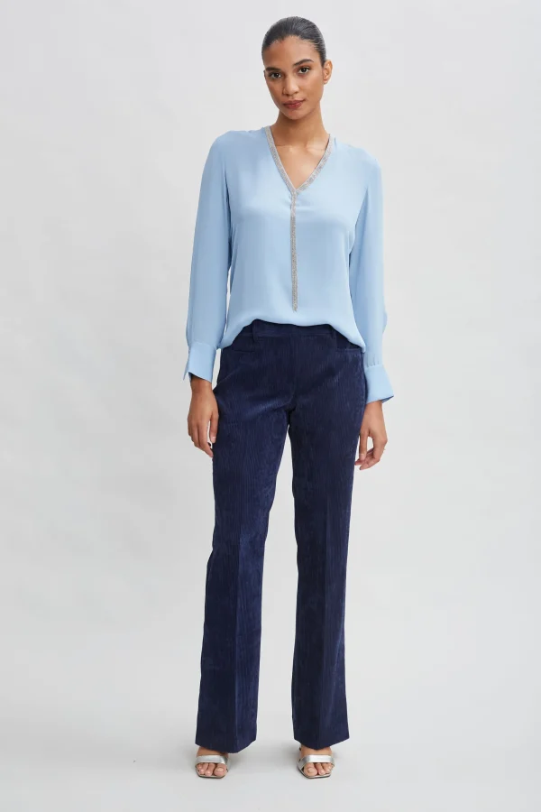 Elie Tahari Tops & Sweaters-Silk Long Sleeve Chain Shirt