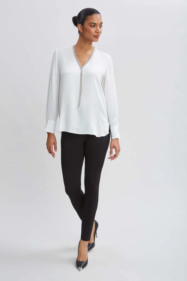 Elie Tahari Tops & Sweaters-Silk Long Sleeve Chain Shirt