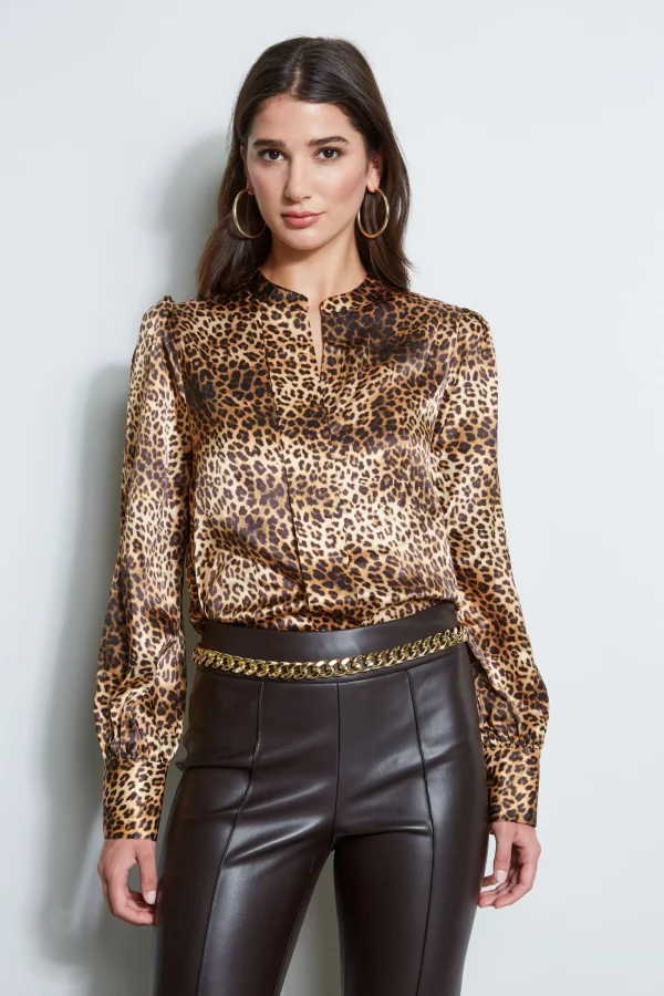 Elie Tahari Tops & Sweaters-Silk Ocelot Print Shirt