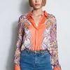 Elie Tahari Tops & Sweaters-Silk Paisley Button Down Shirt