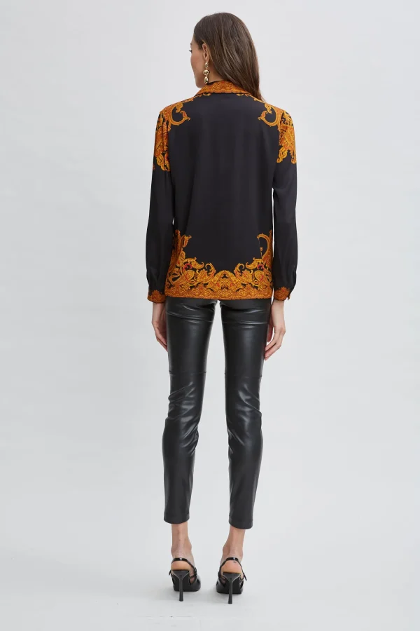 Elie Tahari Tops & Sweaters-Silk Paisley Button Down Shirt