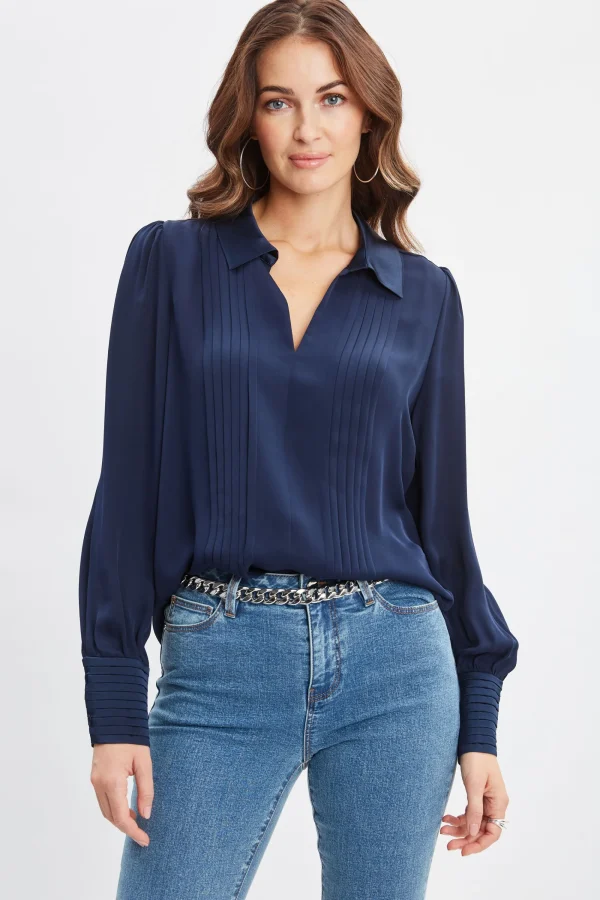 Elie Tahari Tops & Sweaters-Silk Pintuck Shirt