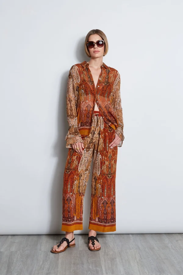 Elie Tahari Bottoms-Silk Raj Print Pant