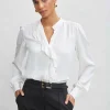 Elie Tahari Tops & Sweaters | Suiting-Silk Ruffle Button Down Shirt