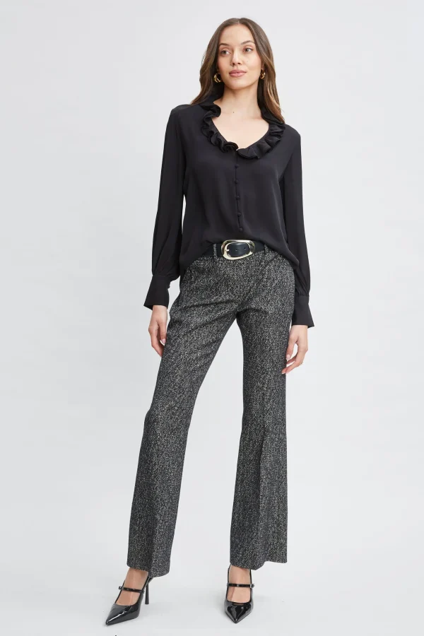 Elie Tahari Tops & Sweaters-Silk Ruffle Neck Shirt