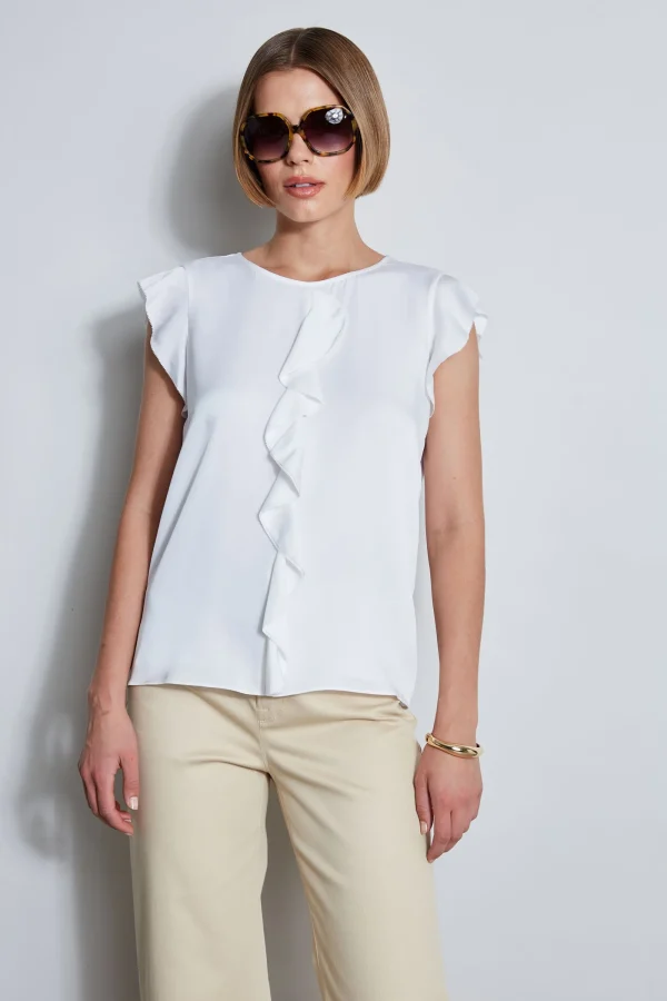 Elie Tahari Tops & Sweaters-Silk Ruffle Shirt