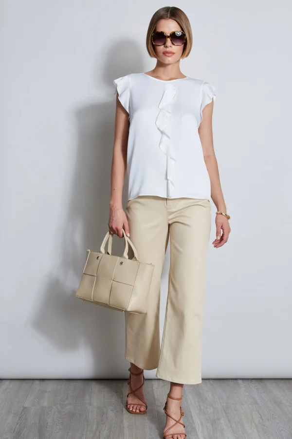 Elie Tahari Tops & Sweaters-Silk Ruffle Shirt