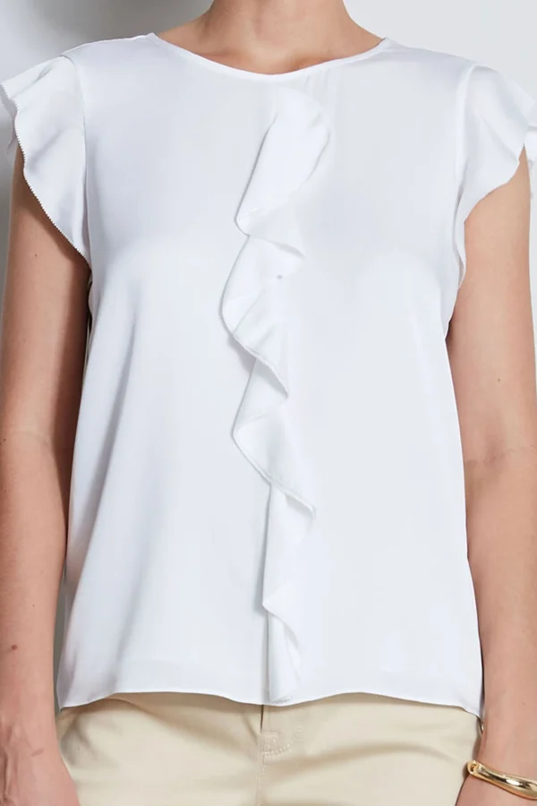 Elie Tahari Tops & Sweaters-Silk Ruffle Shirt