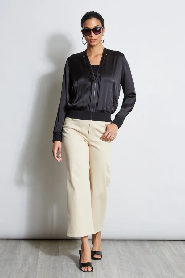 Elie Tahari Jackets & Blazers-Silk Satin Bomber Jacket