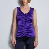 Elie Tahari Tops & Sweaters-Silk Satin Braid Ruched Top