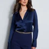 Elie Tahari Tops & Sweaters-Silk Satin Button Down Shirt