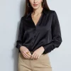 Elie Tahari Tops & Sweaters-Silk Satin Button Down Shirt