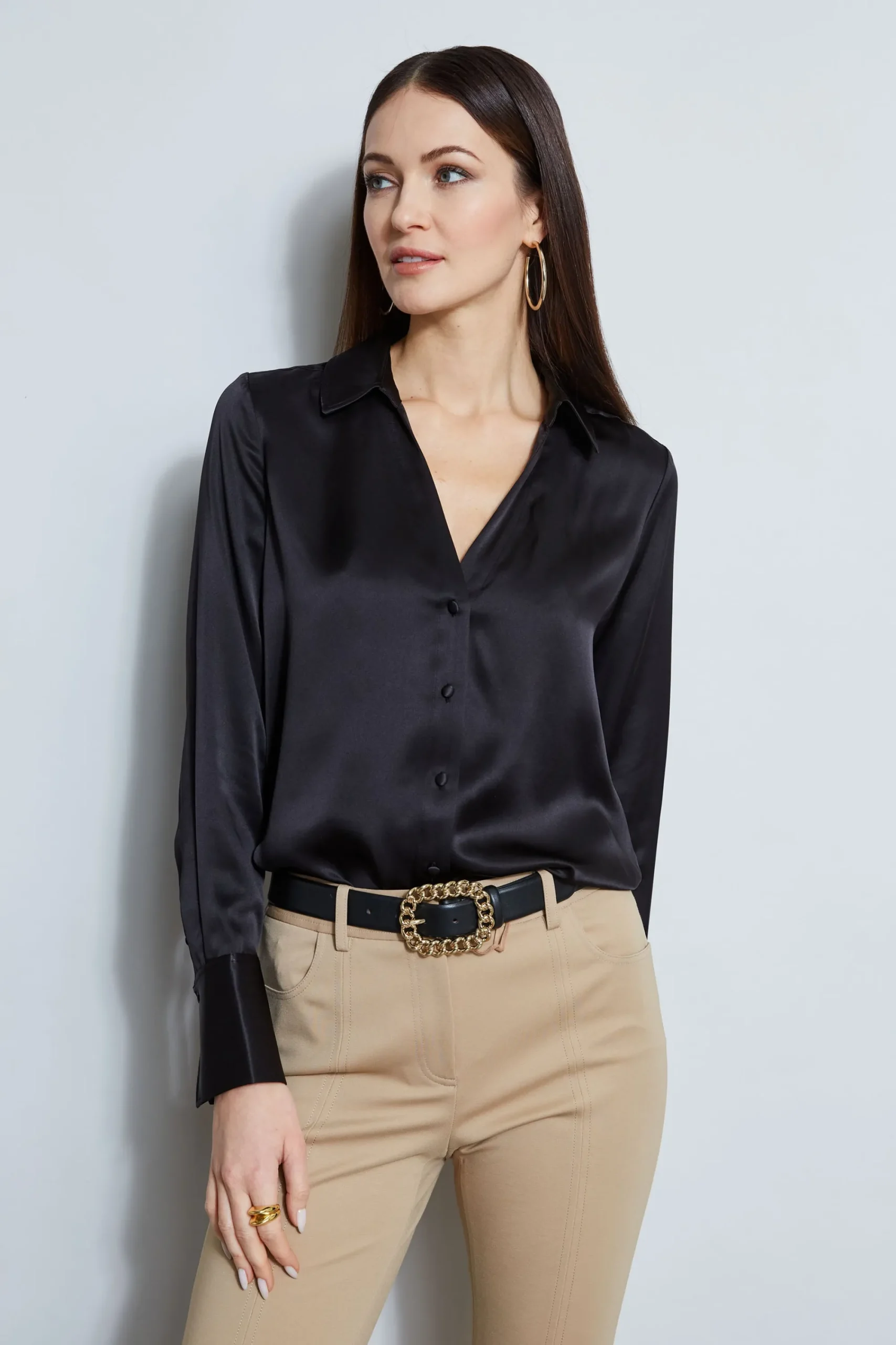 silk_satin_button_down_sh_3-3.webp Elie Tahari Tops & Sweaters-Silk Satin Button Down Shirt