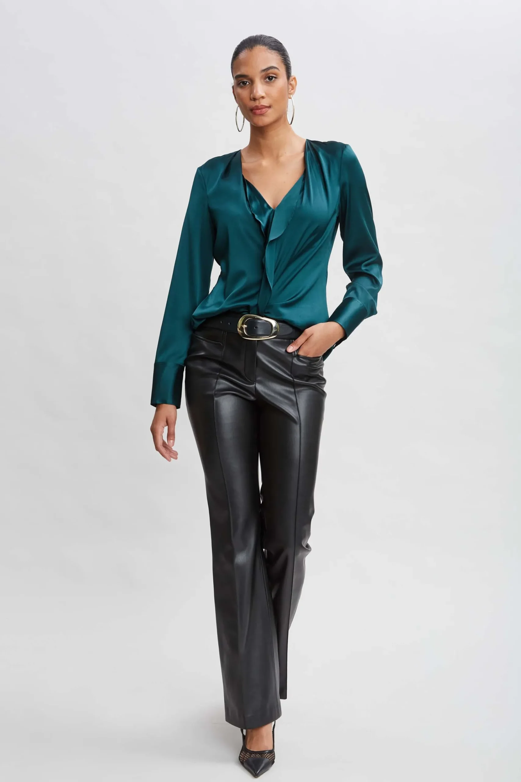 silk_satin_contour_ruffle_3.webp Elie Tahari Tops & Sweaters-Silk Satin Contour Ruffle Shirt