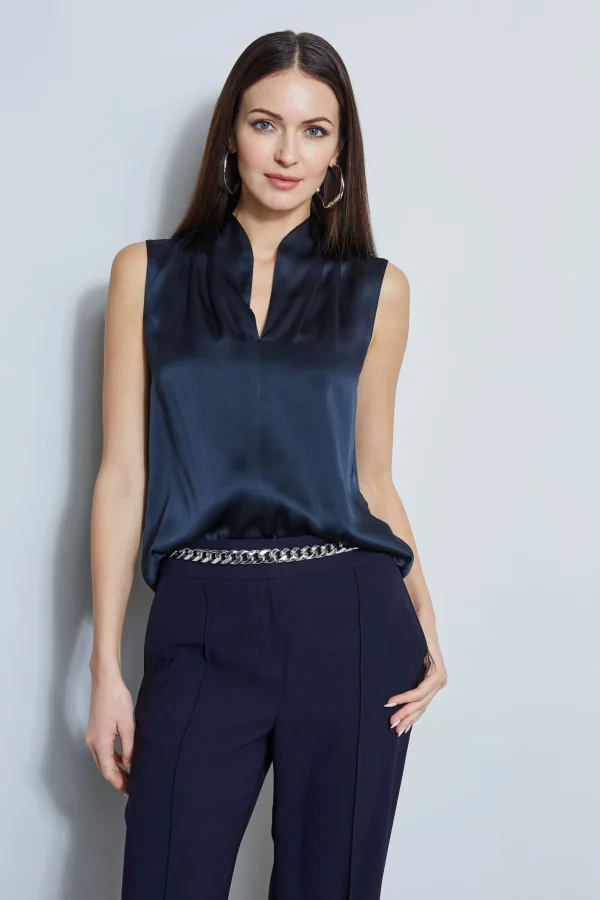 Elie Tahari Tops & Sweaters-Silk Satin Contour Shirt