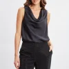 Elie Tahari Tops & Sweaters-Silk Satin Cowl Neck Top