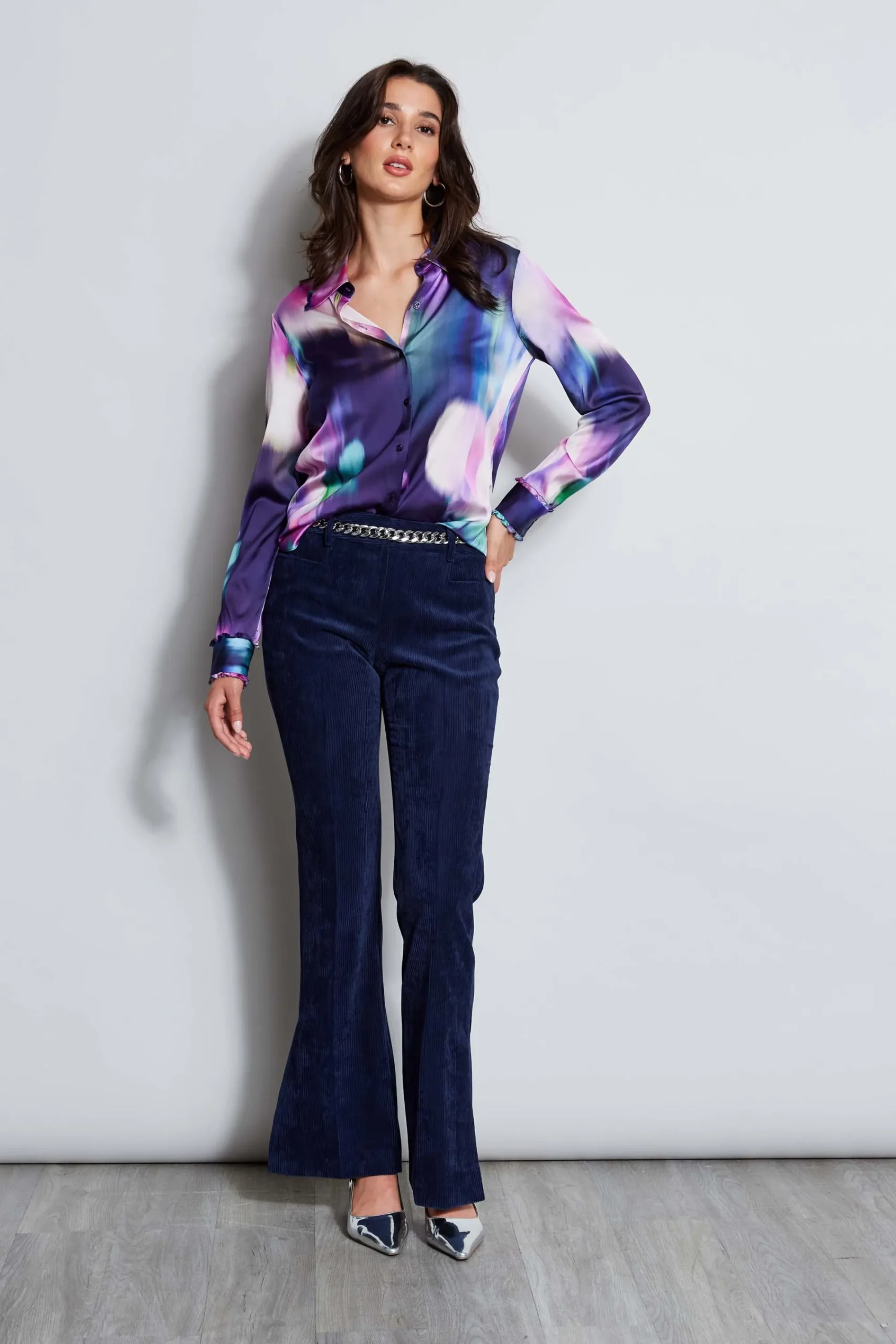 silk_satin_moire_floral_s_4.webp Elie Tahari Tops & Sweaters-Silk Satin Moire Floral Shirt