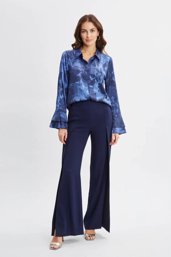 Elie Tahari Tops & Sweaters-Silk Satin Night Shadow Shirt