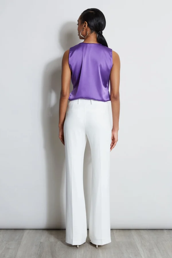 Elie Tahari Tops & Sweaters-Silk Satin Sleeveless Cascade Shirt
