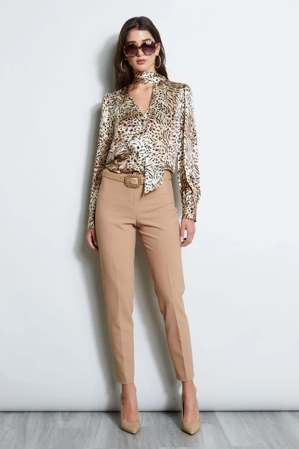 Elie Tahari Tops & Sweaters-Silk Satin Winter Safari Shirt