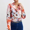 Elie Tahari Tops & Sweaters-Silk Satin Wintergarden Shirt