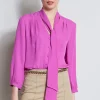 Elie Tahari Tops & Sweaters-Silk Tie Button Shirt