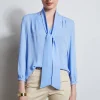 Elie Tahari Tops & Sweaters-Silk Tie Button Shirt