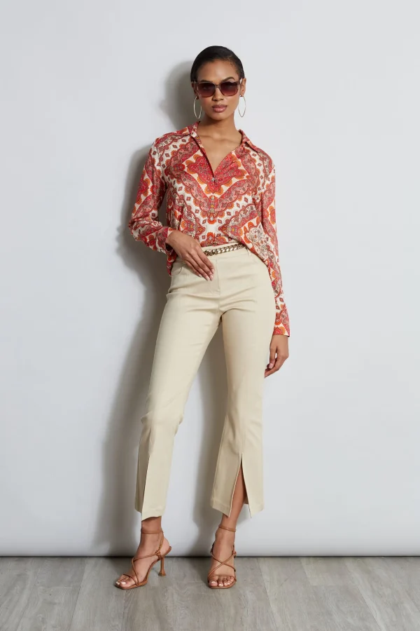 Elie Tahari Tops & Sweaters-Silk Tile Print Button Down Shirt