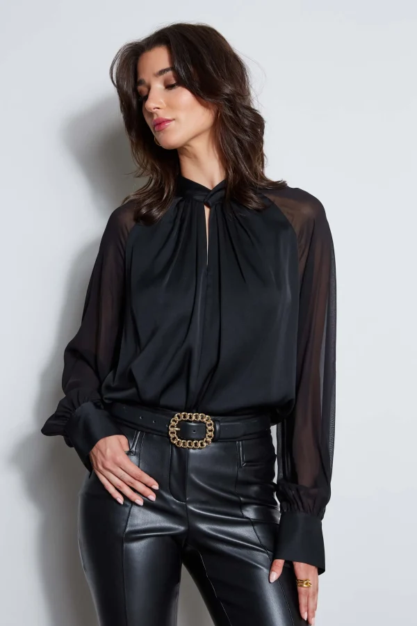 Elie Tahari Tops & Sweaters-Silk Twist Keyhole Shirt