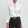 Elie Tahari Tops & Sweaters | Suiting-Silk Twist Neck Shirt