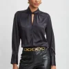 Elie Tahari Tops & Sweaters | Suiting-Silk Twist Neck Shirt