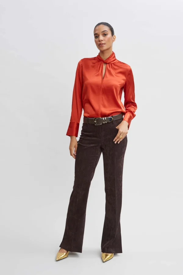 Elie Tahari Tops & Sweaters-Silk Twist Neck Shirt