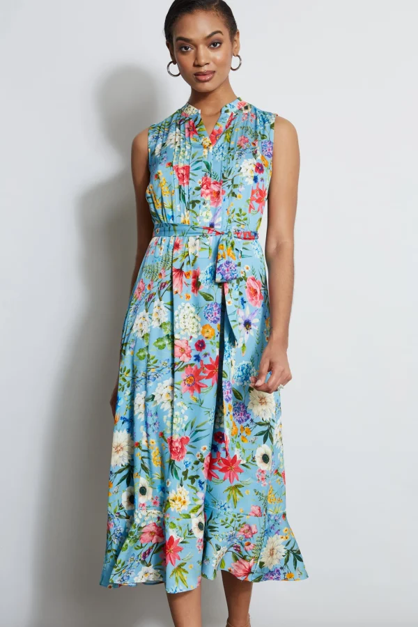 Elie Tahari Dresses & Jumpsuits | Sleeveless Dresses-Silk Wild Meadow Shirt Dress