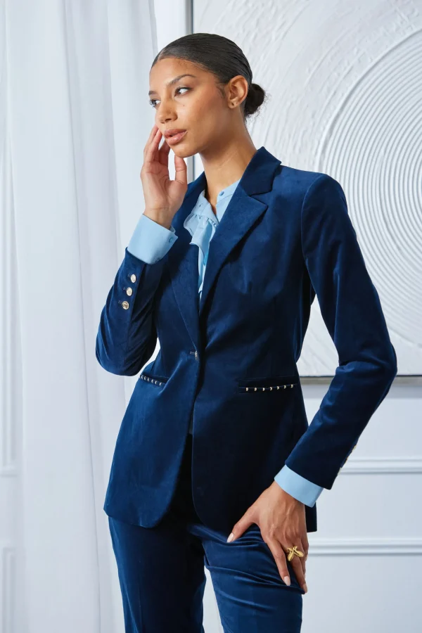 Elie Tahari Jackets & Blazers | Suiting-Single Button Velvet Blazer