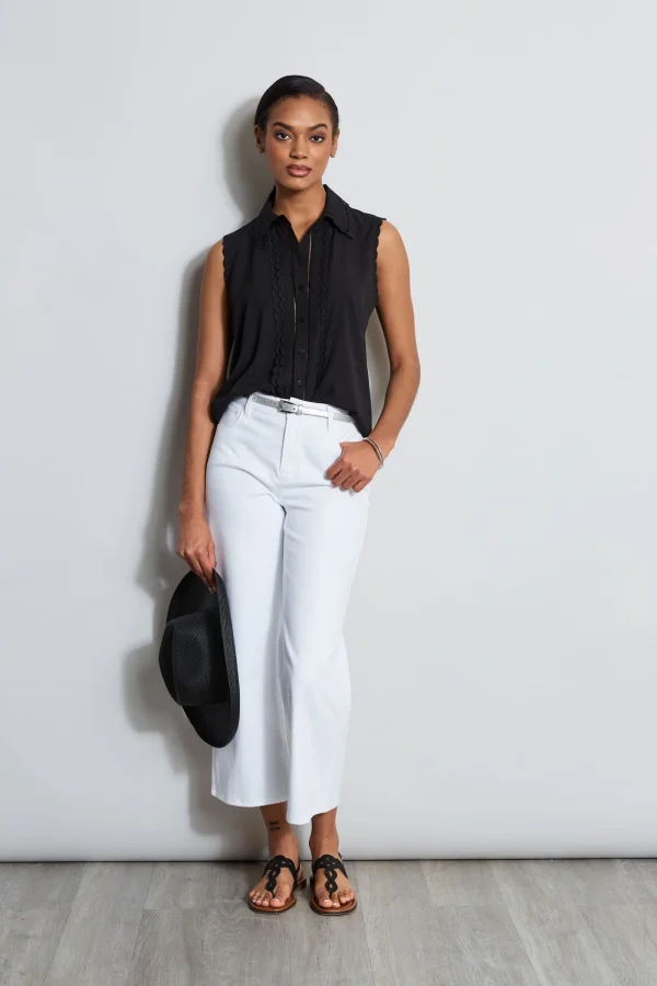 Elie Tahari Tops & Sweaters-Sleeveless Button-Down Shirt