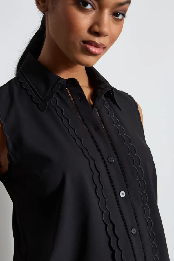 Elie Tahari Tops & Sweaters-Sleeveless Button-Down Shirt