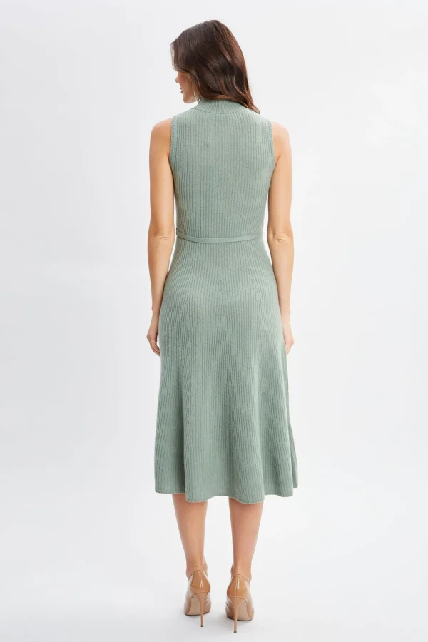 Elie Tahari Dresses & Jumpsuits | Sleeveless Dresses-Sleeveless Cashmere Belted Dress