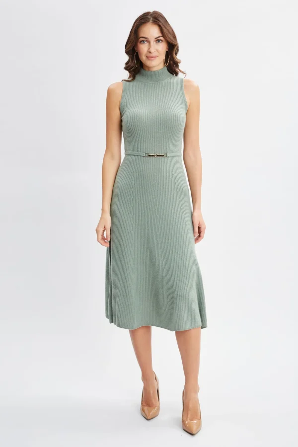 Elie Tahari Dresses & Jumpsuits | Sleeveless Dresses-Sleeveless Cashmere Belted Dress