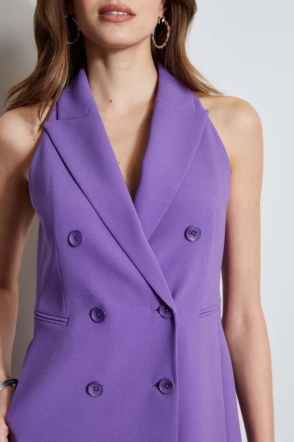 Elie Tahari Dresses & Jumpsuits | Sleeveless Dresses-Sleeveless Double Breasted Blazer Dress