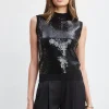 Elie Tahari Tops & Sweaters-Sleeveless Pave Sequin Sweater